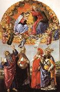 Sandro Botticelli The Coronation of the Virgin with SS.Eligius,John the Evangelist,Au-gustion,and Jerome oil painting artist